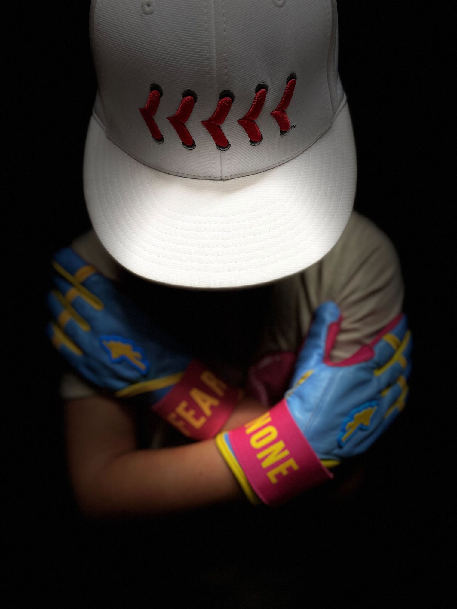 Caribbean Blue Long Cuff Batting Gloves